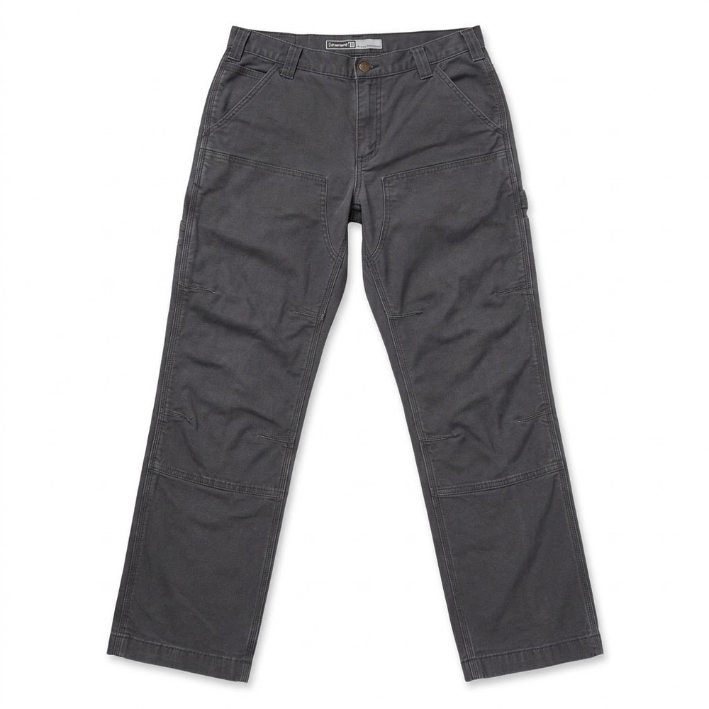 Carhartt 102802 Gray 31x30 Relaxed Fit Rugged Flex Double Front Canvas Work Pant